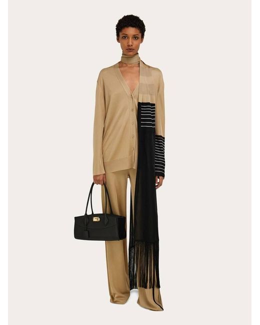 Ferragamo Black New Studio Soft Bag East West (M)