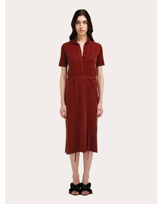Ferragamo Red Polo Dress