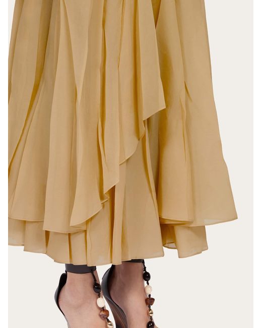 Ferragamo Natural Layered Skirt