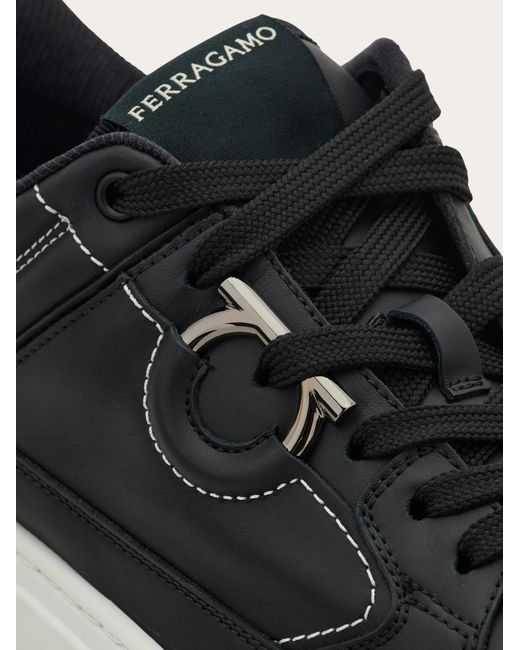 Ferragamo White Gancini Sneaker for men
