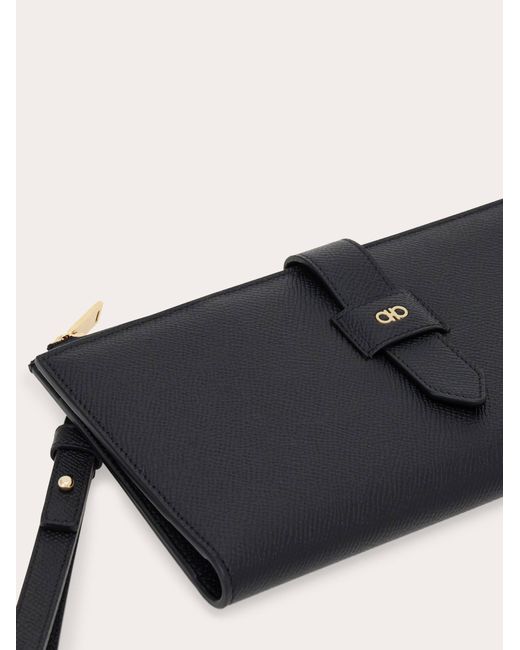 Ferragamo Black Gancini Document Holder for men