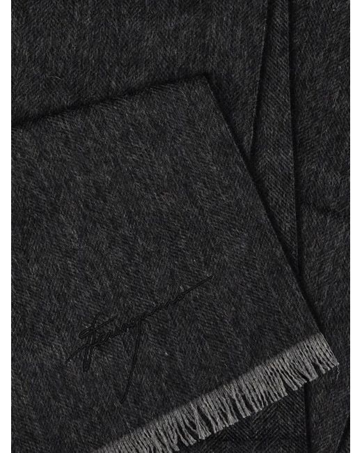 Ferragamo Black Cashmere Scarf for men