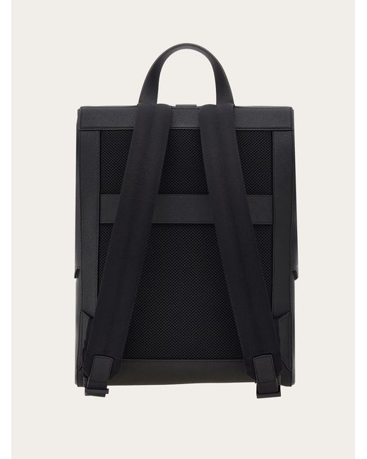 Ferragamo Black Backpack With Hug Buckle for men