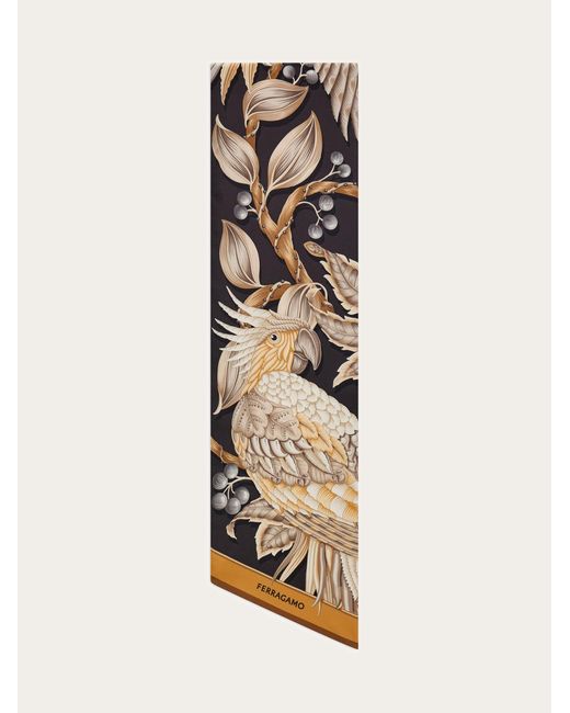 Ferragamo White Parrots Print Bandeau