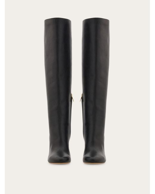 Ferragamo Black Knee High Boot