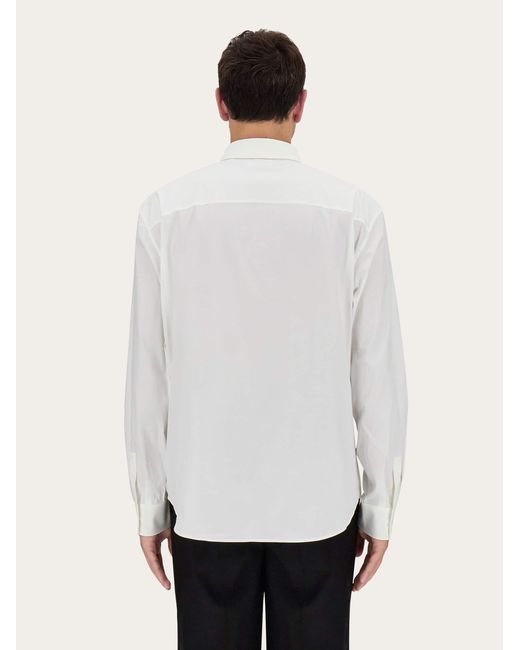 Ferragamo White Tuxedo Shirt for men