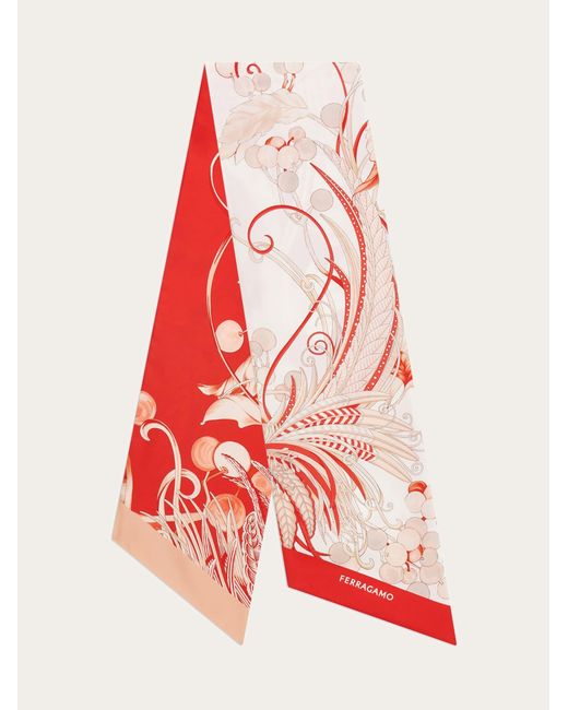 Ferragamo Red Animals Print Bandeau