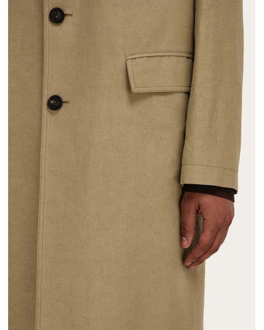 Ferragamo Natural Linen Blend Duster for men