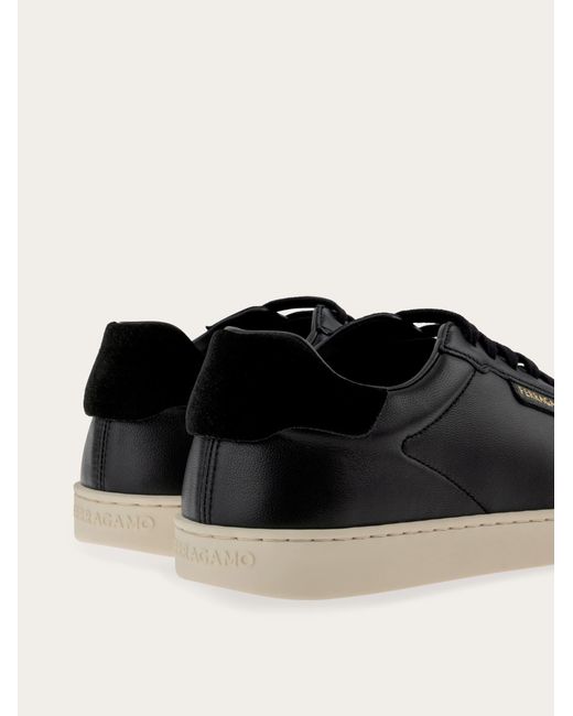 Ferragamo Black Low-Top Sneaker