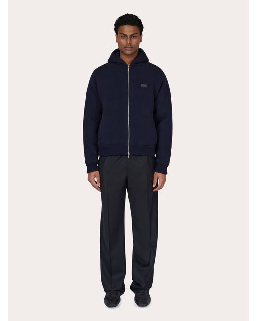 Ferragamo Blue Wool Blouson for men
