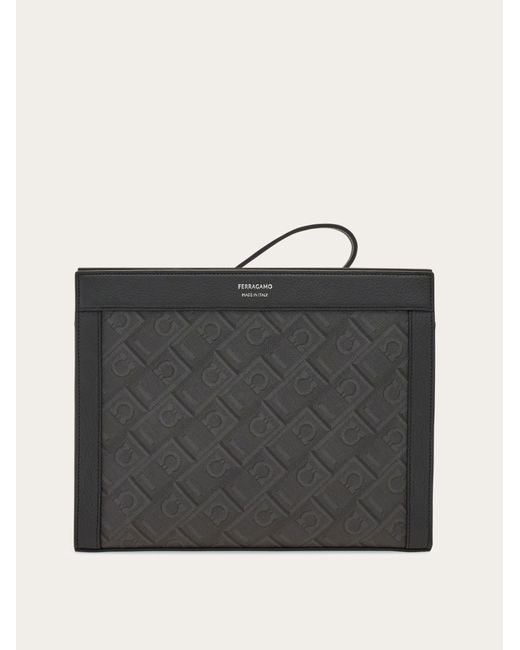 Ferragamo Black Monogram Pouch for men