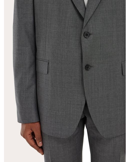 Ferragamo Blue Check Suit In Wool for men