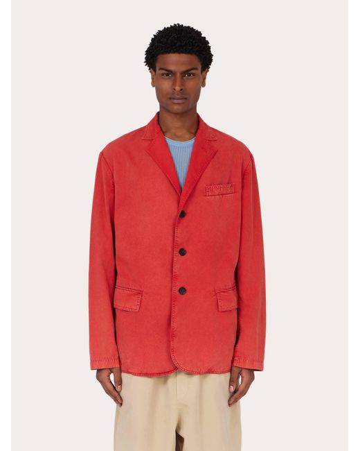 Ferragamo Red Single Breasted Jacket for men