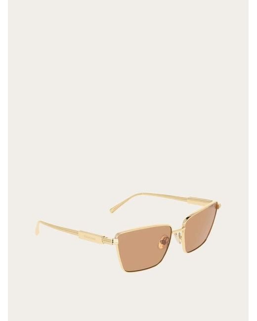 Ferragamo Natural Butterfly Frame Sunglasses