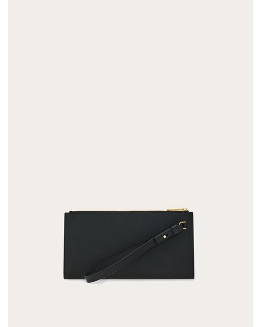 Ferragamo Black Gancini Document Holder for men