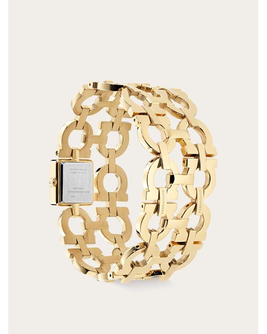 Ferragamo Metallic Double Gancini Watch