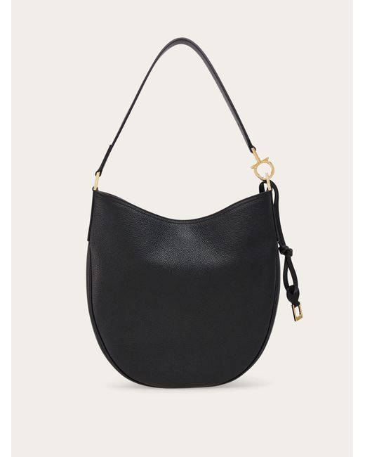 Ferragamo Black Hobo Bag (M)