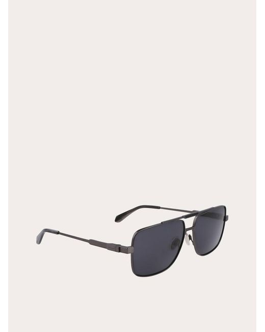 Ferragamo Blue Rectangular Frame Sunglasses for men