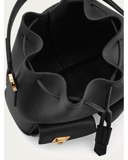 Ferragamo Blue Multipocket Bucket Bag
