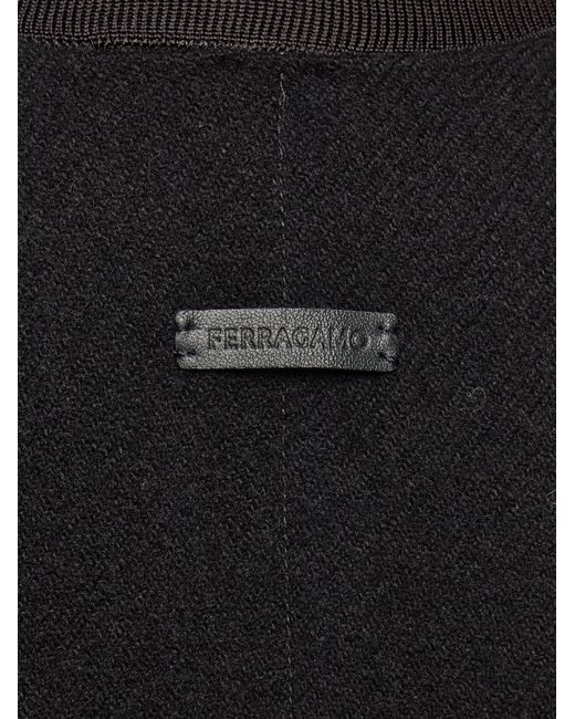 Cappa reversibile stampa Papaveri di Ferragamo in Black