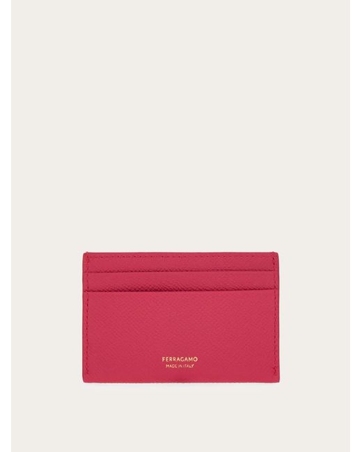 Ferragamo Pink Gancini Credit Card Holder