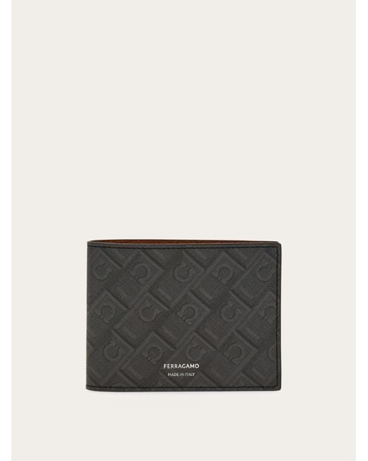 Ferragamo Herren Monogram Brieftasche in Gray für Herren