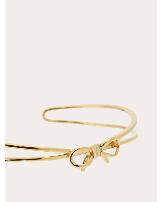 Ferragamo Natural Bangle With Bow (S/M)