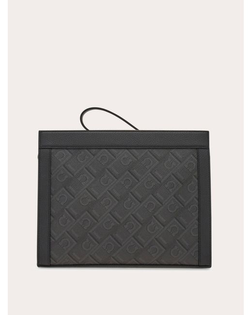 Ferragamo Black Monogram Pouch for men