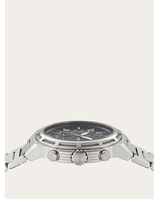 Ferragamo White Sport Chrono Watch for men