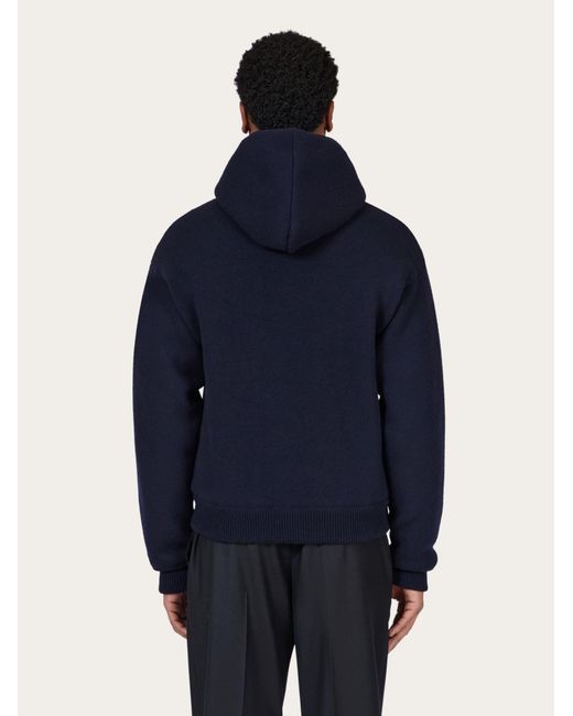 Ferragamo Blue Wool Blouson for men