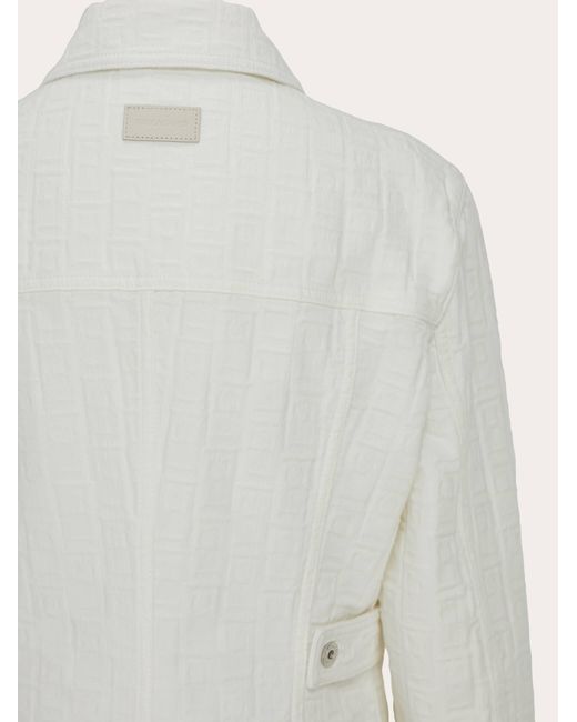 Mujer Chaqueta Trucker Blanco Ferragamo de color White