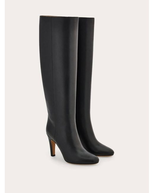 Ferragamo Black Knee High Boot