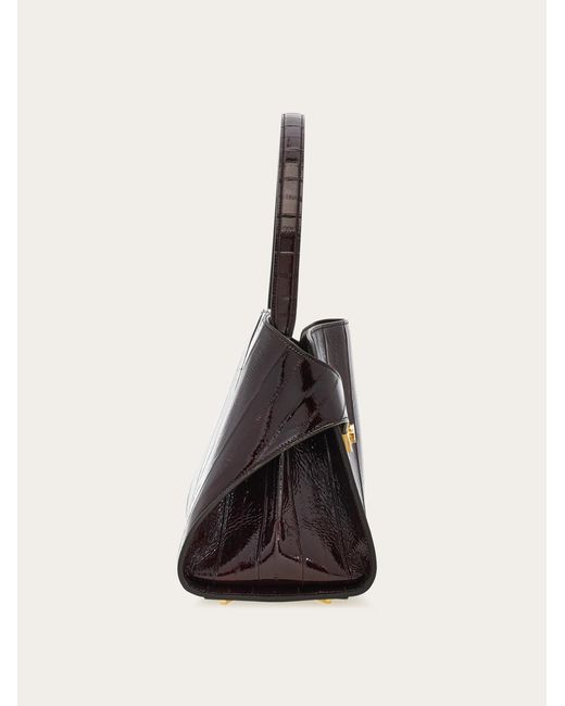 Donna Borsa A Spalla Hug Soft (M) di Ferragamo in Black