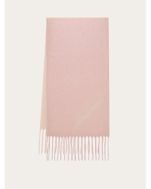 Ferragamo Pink Jacquard Scarf