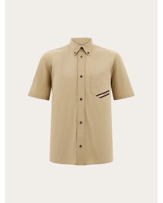 Ferragamo Natural Short Sleeve Shirt for men