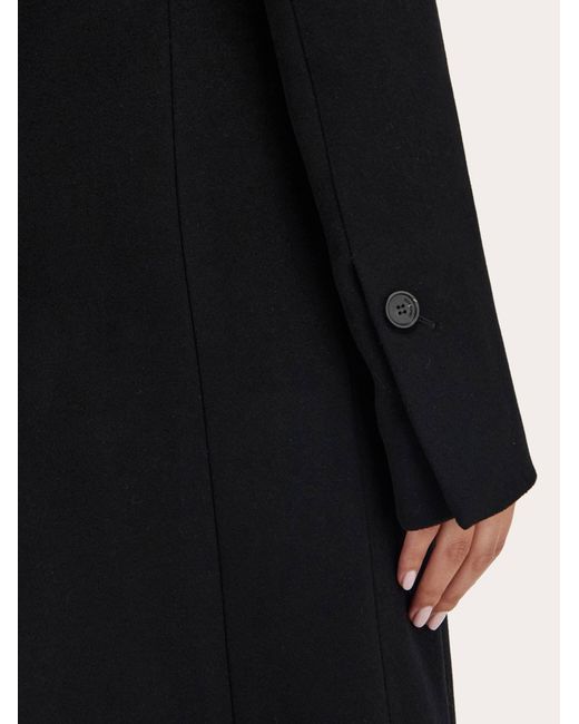 Ferragamo Blue Fitted Single Breasted Coat