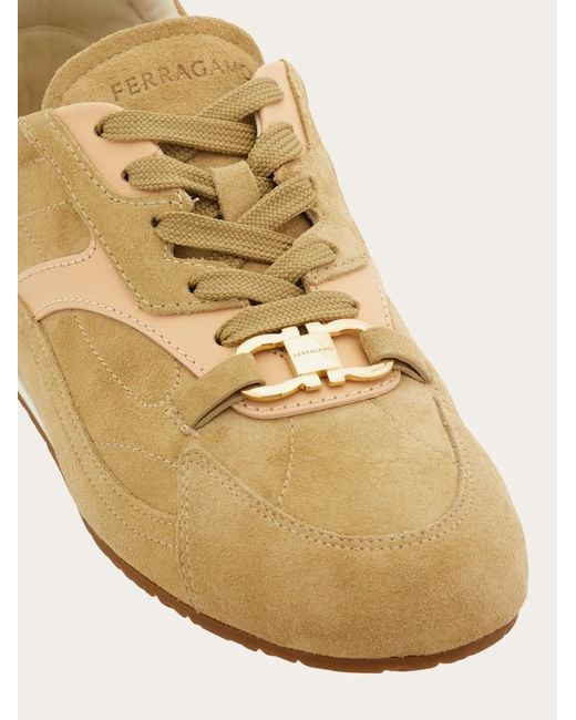 Ferragamo Natural Gancini Ornament Sneaker
