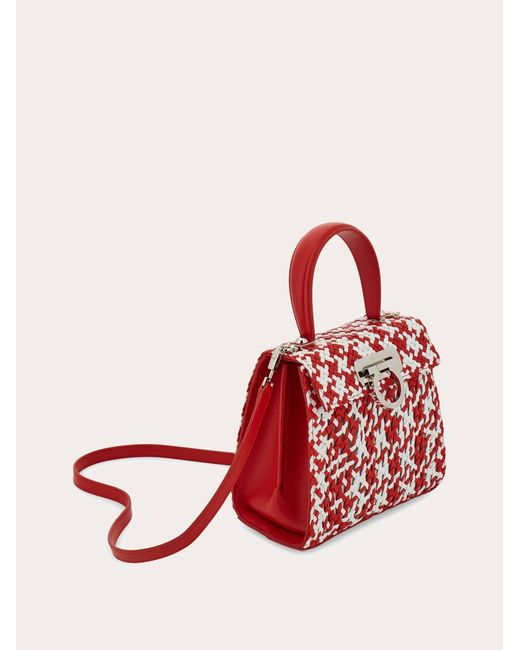 Ferragamo Red Iconic Top Handle (S)