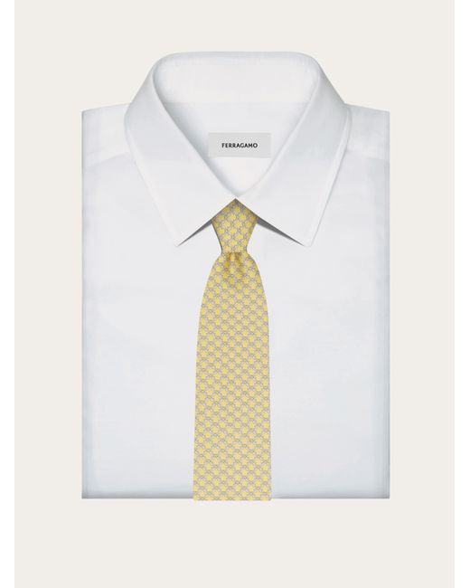 Uomo Cravatta di Ferragamo in Yellow da Uomo