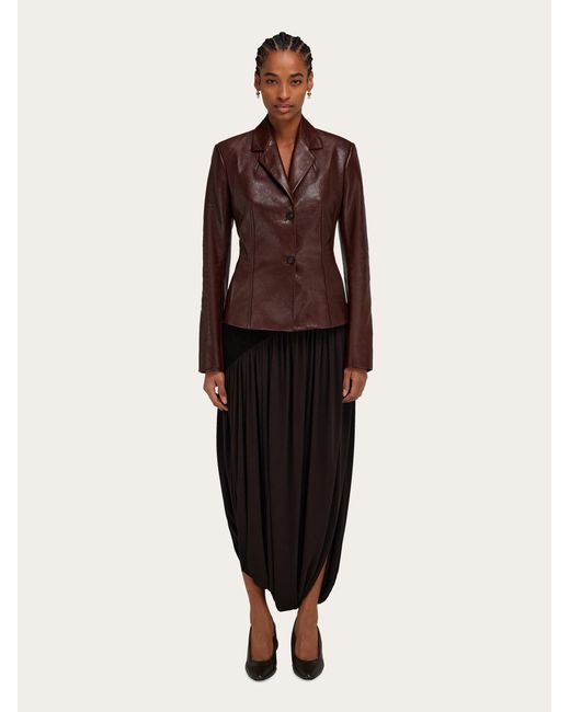 Ferragamo Brown Leather Jacket