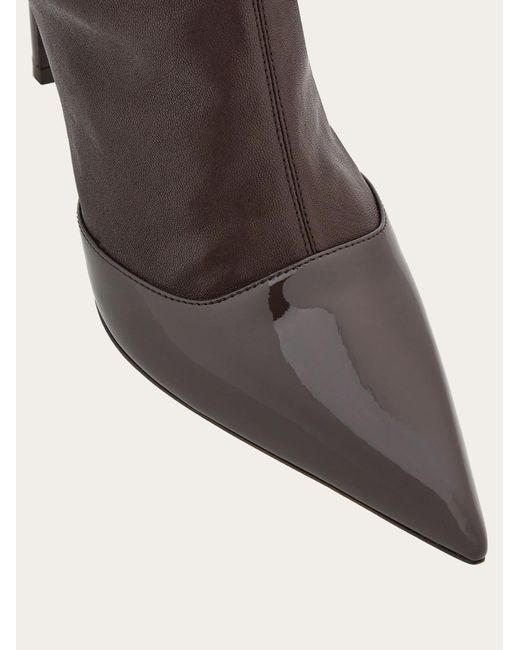 Ferragamo Brown Pointed Ankle Boot