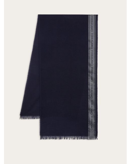 Color block scarf Ferragamo pour homme en coloris Blue