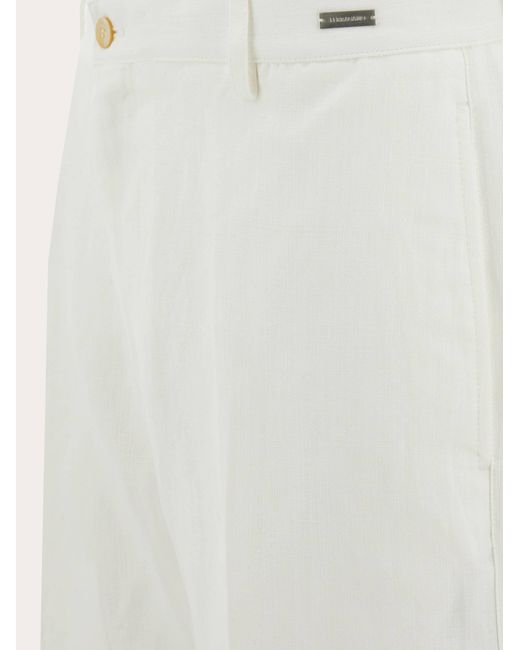 Silk and viscose tailored trouser Ferragamo pour homme en coloris White