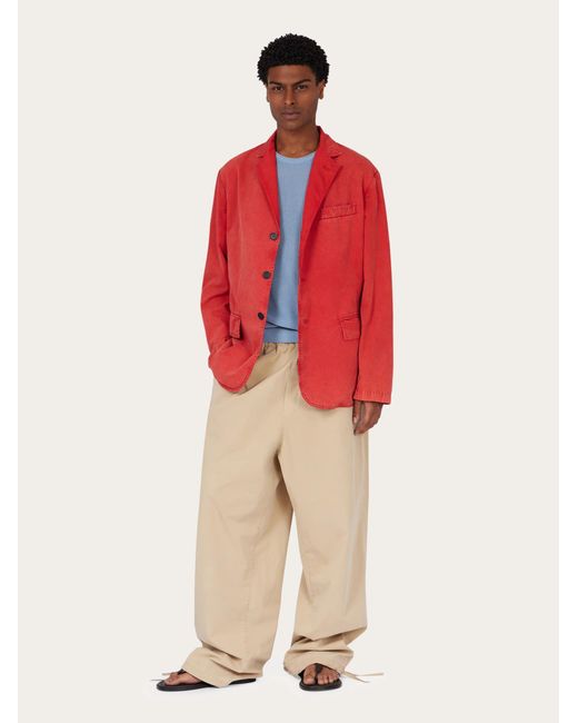Ferragamo Red Single Breasted Jacket for men