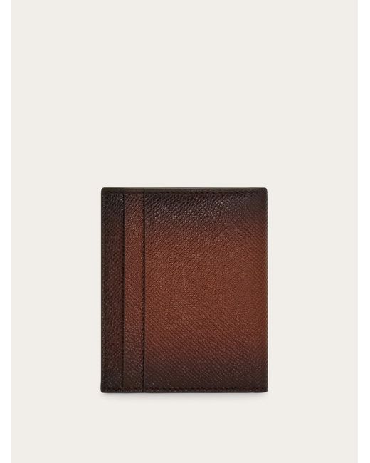 Ferragamo White Gancini Credit Card Holder for men