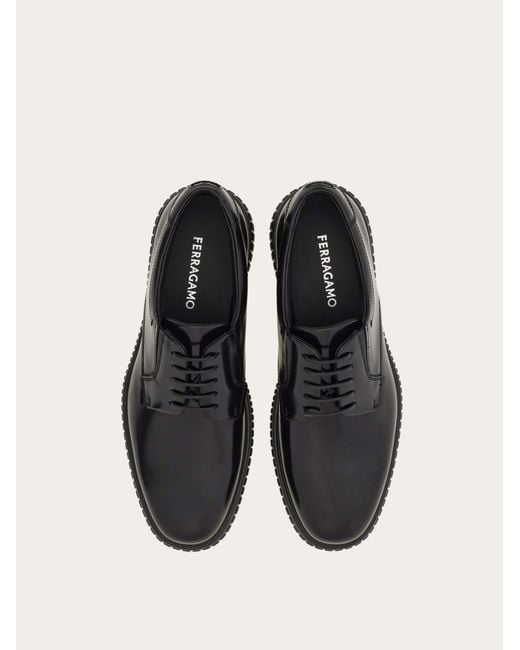 Ferragamo White Casual Derby Shoe for men