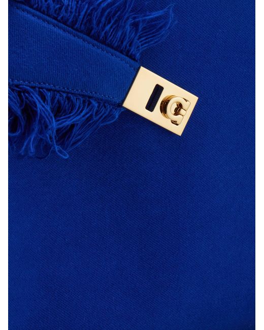 Donna Borsa A Spalla Hug Soft Con Frange (L) di Ferragamo in Blue