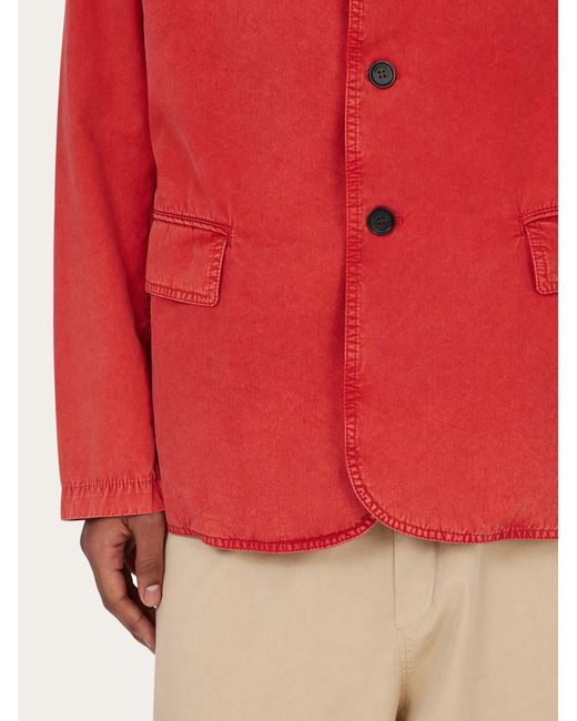 Ferragamo Red Single Breasted Jacket for men