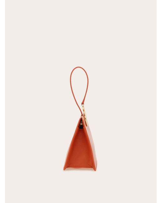 Ferragamo Orange Mini Clutch