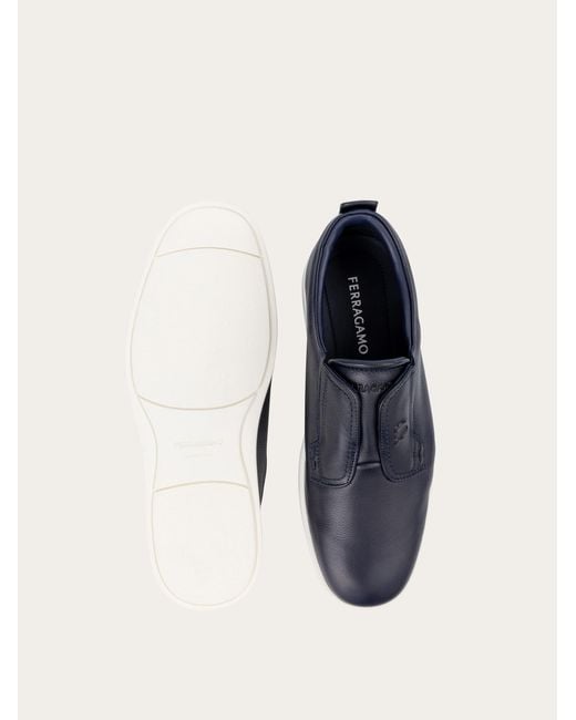 Ferragamo Blue Derby Slip-On for men